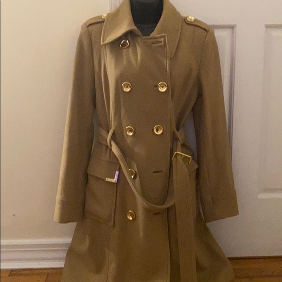 Michael Kors Jackets & Blazers - Michael Kors beige coat with gold buttons and Belt